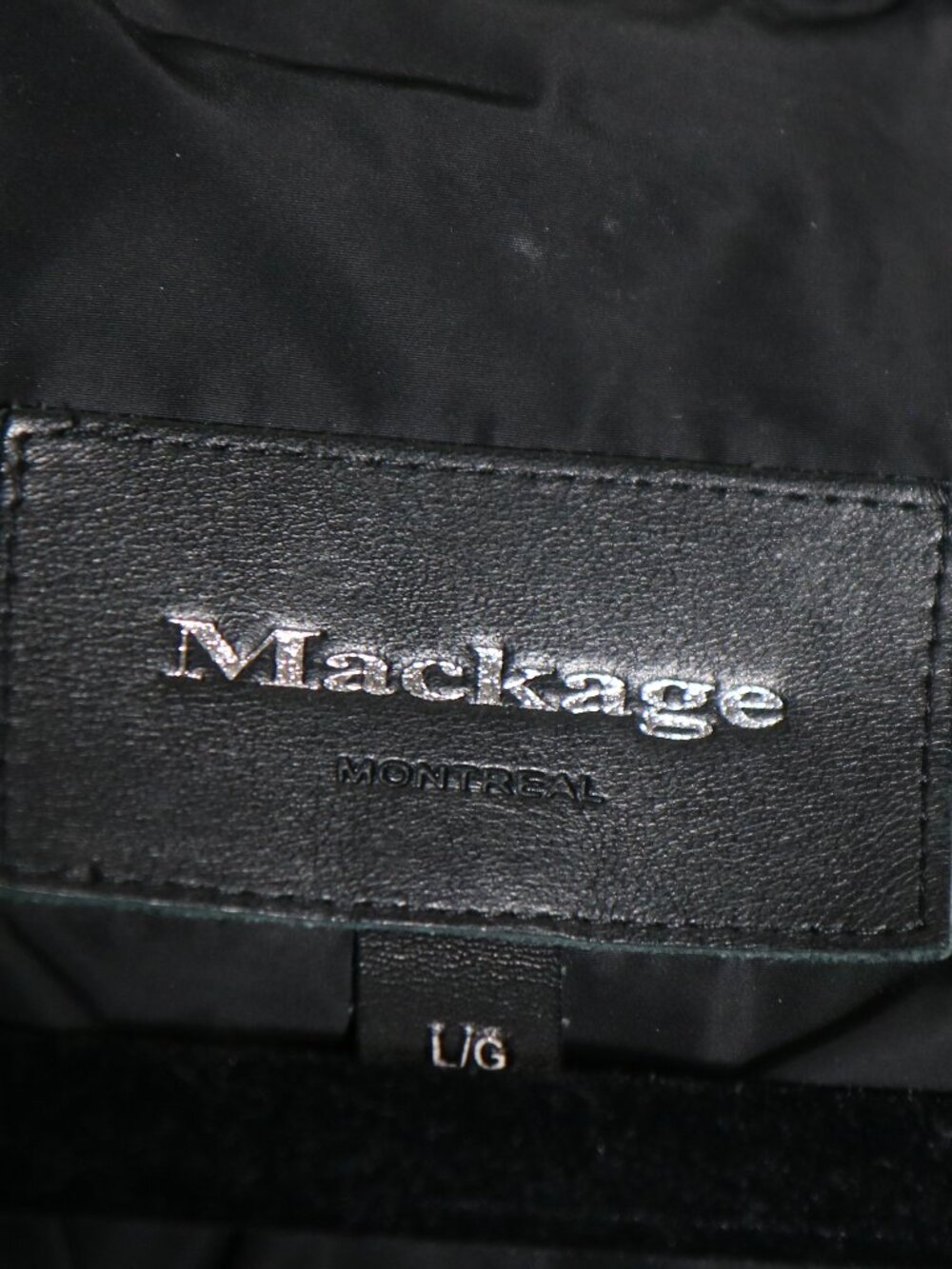 Mackage Jada Duck Down Coat Large Black Hooded‎ Fur Trim Maxi Long Puffer Parka - Picture 3 of 11